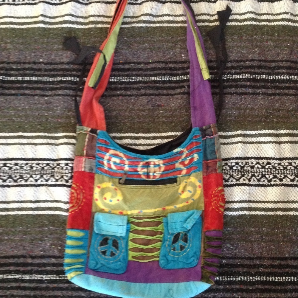 BOHO Crossbody bag-14" width-15" depth-18" strap